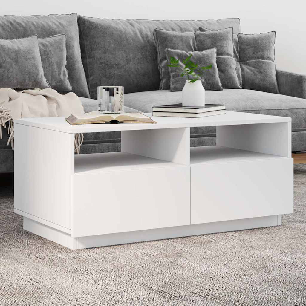 Metro Ceriyah Frame Coffee Table White 40cm H X 90cm W X 49cm D