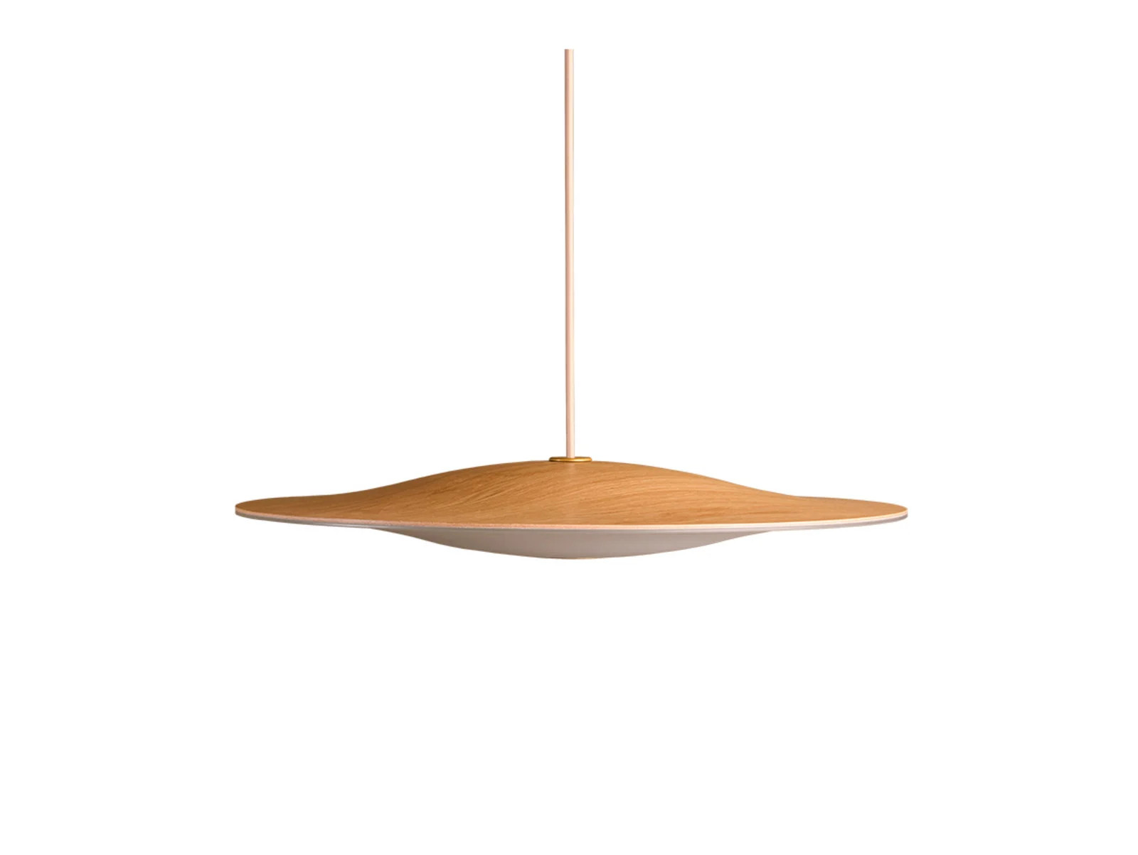 Piet Hein Sinus-Wood 550P LED Hanglamp - Eikenhout en Glas - Wit/Opaal