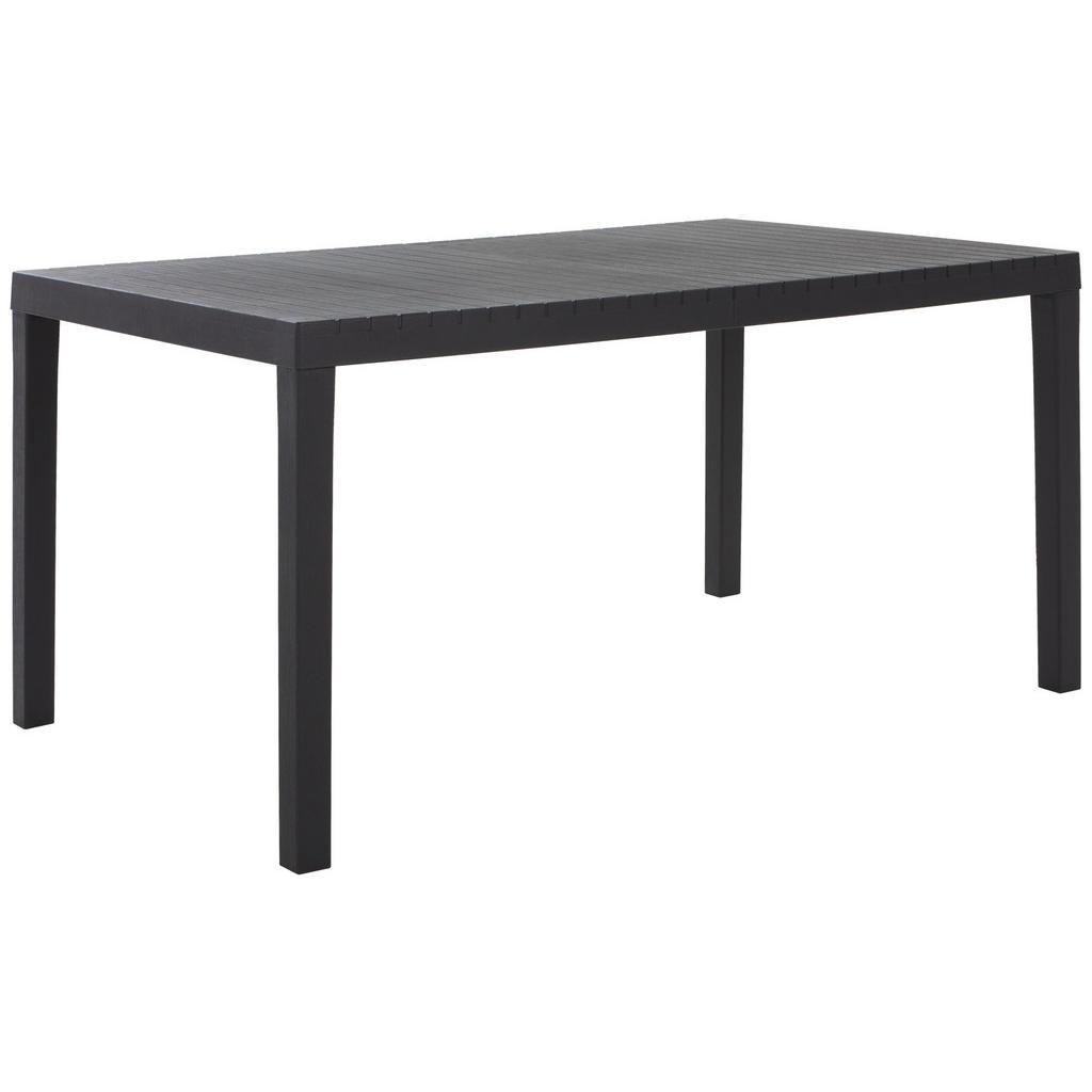 Ambia Garden Gartentisch , Anthrazit , Kunststoff , rechteckig , 90x72x150-220 cm , Made in Italy , Gartenmöbel, Gartentisch, Gartentische