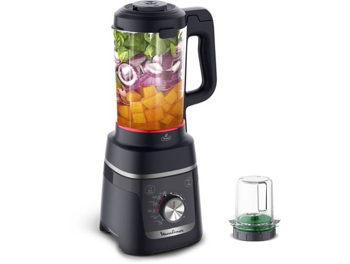 Moulinex Blendforce Cook LM5768F0 – Verwarmende blender – Soepen en smoothies – 1000 W – 5 automatische programma’s – Grote inhoud 1\,5 L – Soepmaker blender