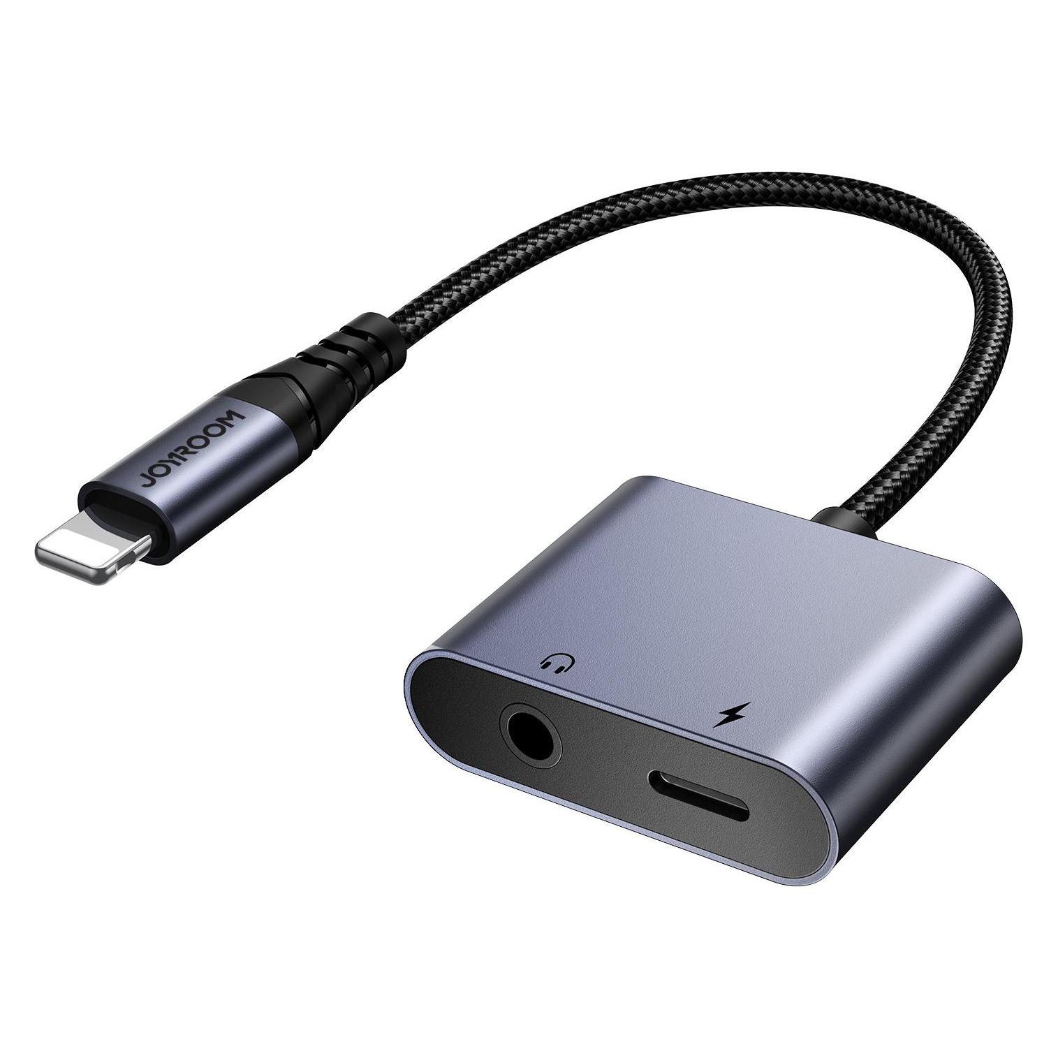 Joyroom SY-L01 Lightning zu Lightning / 3,5-mm-Miniklinken-DAC-Adapter 2 in 1 (Winkeladapter) (1619417612)
