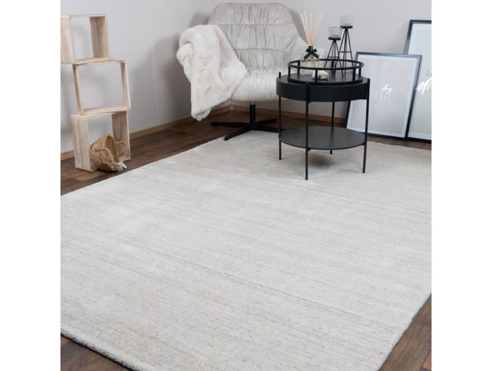 CONSILIO CONCEPT 80 x 150 Tapis Salon Beige Natura Natur Laine moderne Mélange discret Feng Shui luxe