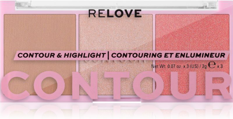 Revolution Relove Colour Play Contour Trio Palette contouring palette shade Sugar 6 g