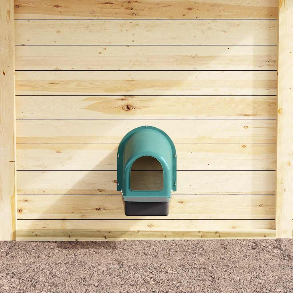 vidaXL Nichoirs à poules 4 pièces Fixation murale Plastique vert foncé