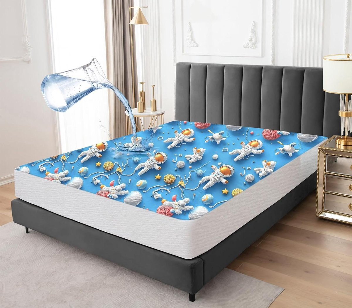 Astronaut Waterdichte Matrasbeschermer Molton Matrashoes 160x200 cm