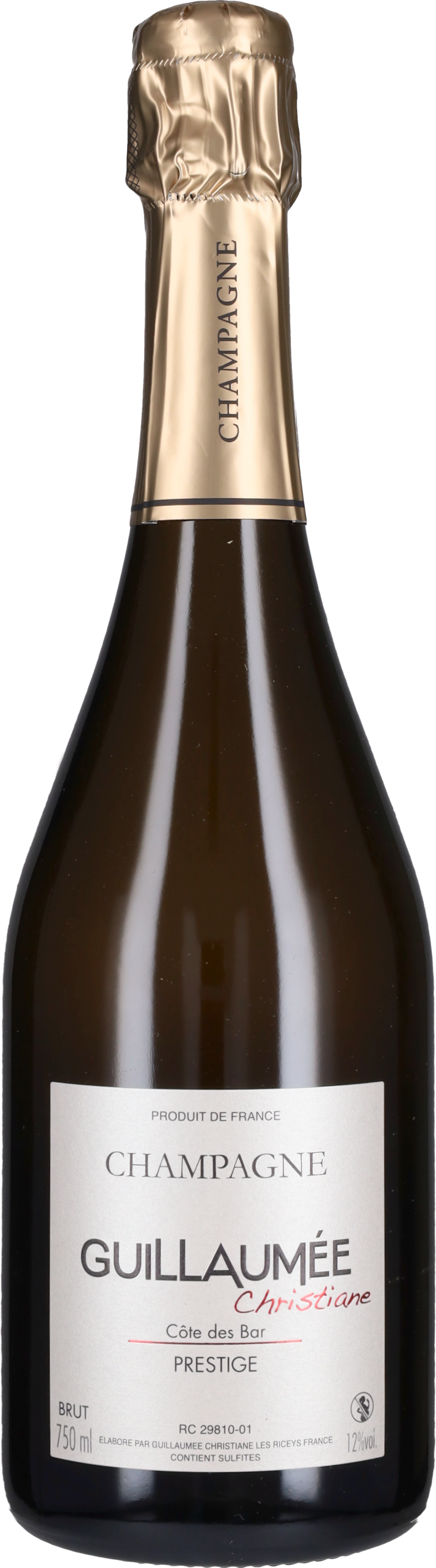 Guillaumée Christiane Champagne Brut 'Prestige' Christiane Guillaumée