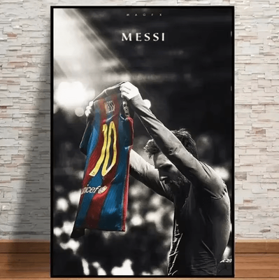 Uplift Curations Lionel Messi Canvas Poster HD Football Wall Art Print For Home Living Room Decor 11.8 15.7 In