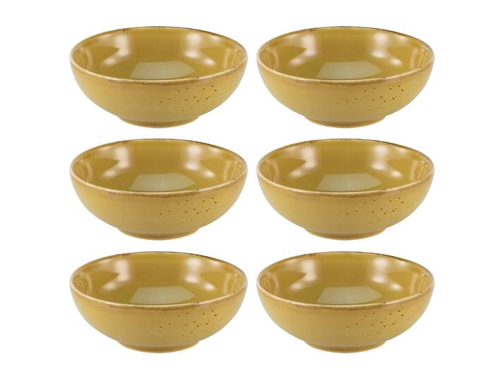 Müslischalen Nature Collection 6er-Set Ø 17cm Gelb/Currygelb
