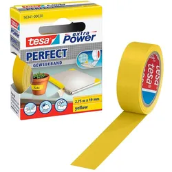 tesa Gewebebänder extra Power Perfect 19 mm x 2.75 m gelb