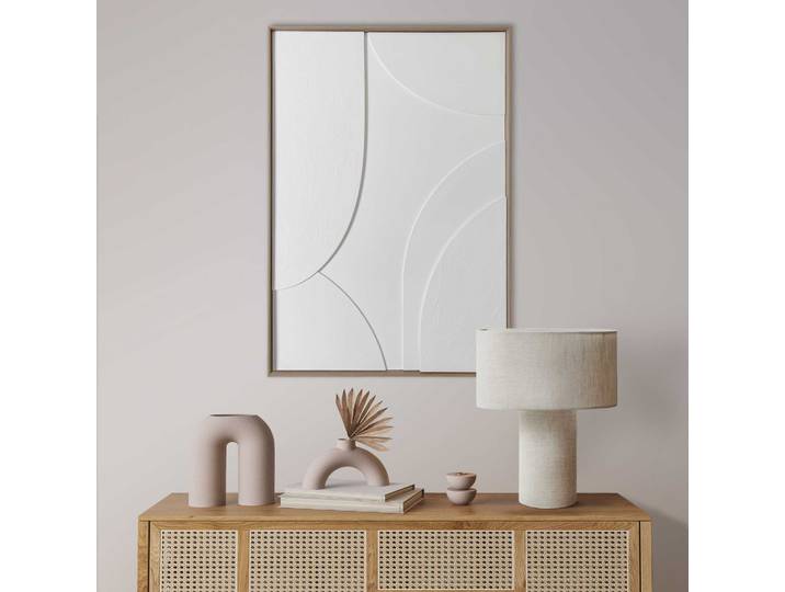 Bild REINDERS Terrace , weiss (farbe bild(er): weiß), B:50cm H:70cm T:3cm, Holzwerkstoff, Bilder, Bild, mit 3D-Textur, handgefertigt