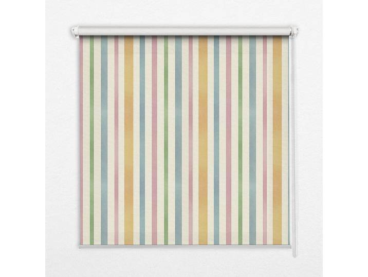 Tulup Innenrollo - Fensterrollo - Rollo - 100x140 cm - Bunte vertikale Streifen, Gelb, Kunststoff, Rechteckig, 100x140x0.5 cm, Heimtextilien, Vorhänge, Rollos