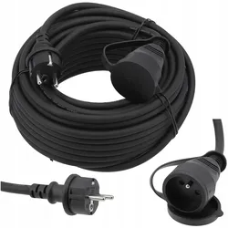 TRIZERATOP Robustes Baustellen Verlängerungskabel 10 m 3x1,5 mm2, IP44