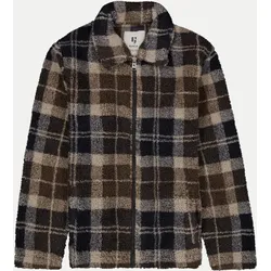 Kariertes Overshirt Braun XL