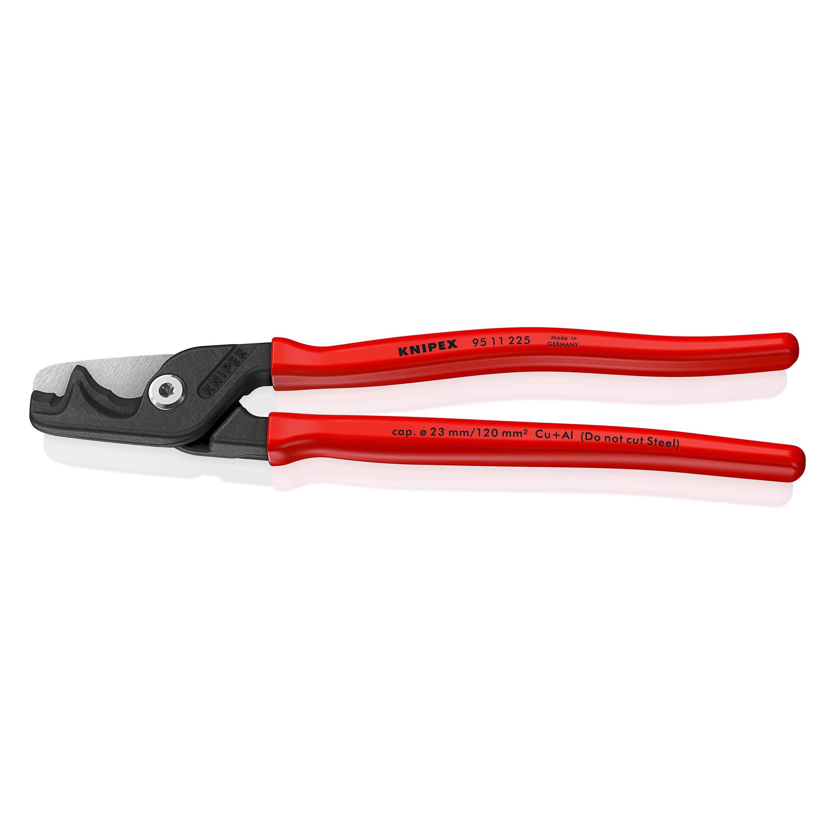 Knipex StepCut XL Kabelschere 95 11 225 (rot, L?nge 225mm) (229 mm) (95 11 225)