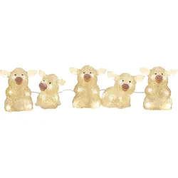 Konstsmide Weihnachtsbeleuchtung  LED Acryl Schweine 5er Set
