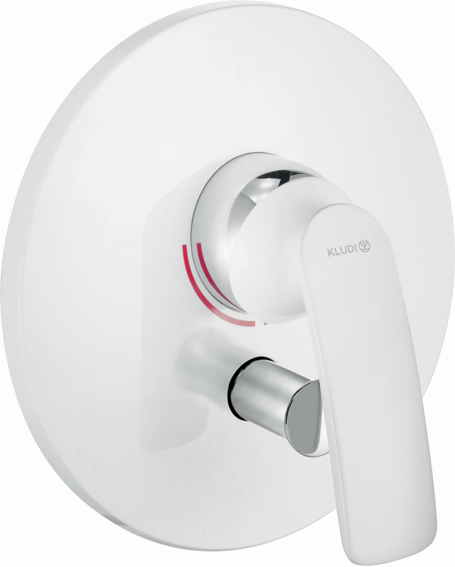 Kludi Balance White bain 526509175 chrome / blanc, encastré, garniture