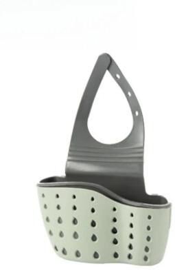 Uplift Essentials Adjustable Snap On Sink Draining Bag Double Layer Kitchen Sponge Holder green