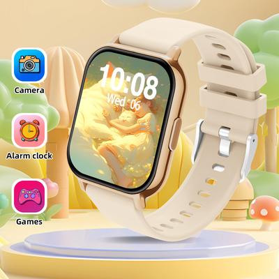 Fusion Finds Smartwatch With Bluetooth Calling, HD Touchscreen, Sleep Monitor & Music Control silicone Gold