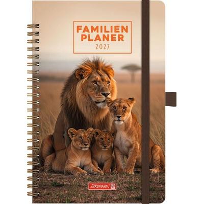 BRUNNEN 1070290027 Buchkalender Familienplaner 2027 'Lions' A5, Papier