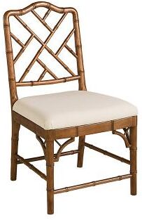 Set of 2 Dayna Side Chairs - Chestnut/Sandberg Parchment - Ballard Designs