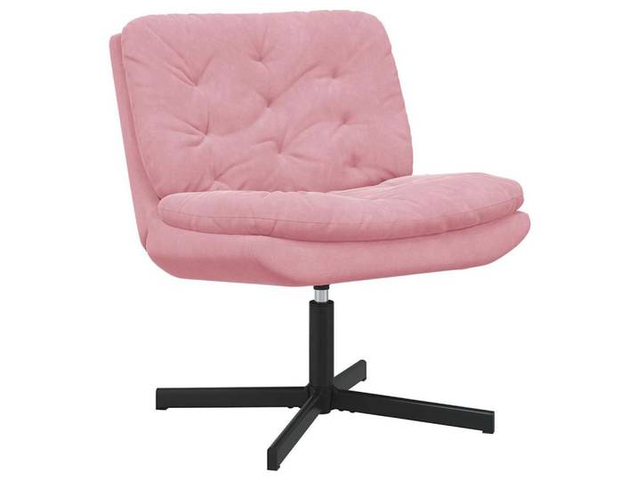 vidaXL Relaxsessel Drehender Entspannungsstuhl Rosa 63 x 75 x 76 cm Samt (1-St)