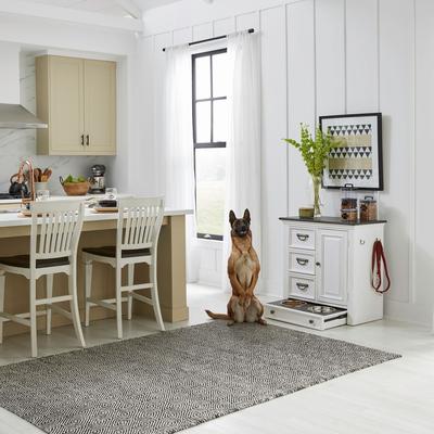 "Liberty Furniture Allyson Park Pet Feeder Kitchen Cabinet - Width32"" x Depth17"" x Height32"""