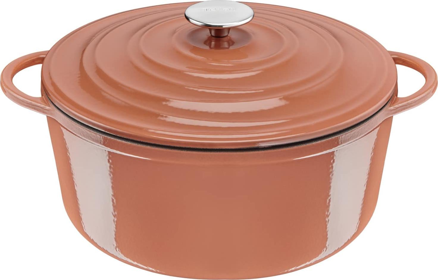 Tefal LOV E26005 Gietijzeren Braadpan, 7,1 liter, Rond, Bruin