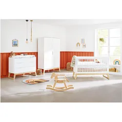Pinolino, Komplett-Babyzimmer, Kinderzimmer-Set 'Bridge' breit, 3-tlg. (Kinderkleiderschrank)