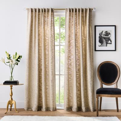 Karl Lagerfeld Paris Metallic Tweed Curtain Panel Pair