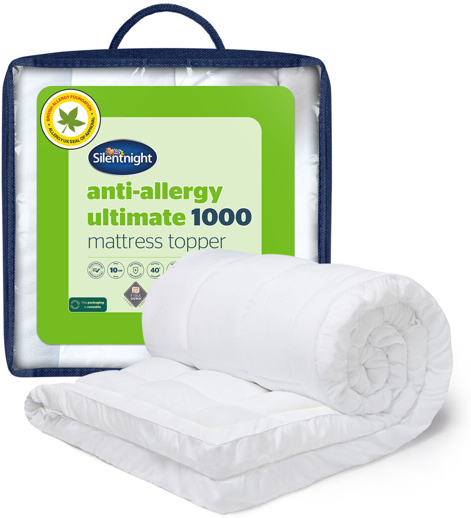 Silentnight Anti-Allergy Ultimate Mattress Topper 1000 White Kingsize (5')