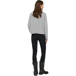 ONLY Damen Strickjacke - ONLPIEMONTE CARDIGAN, einfarbig Hellgrau / M