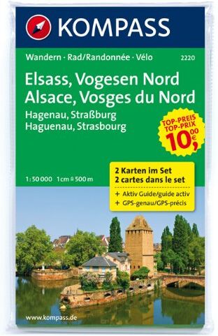 Elsass - Vogesen Nord - Alsace - Vosges du Nord 1 : 50 000: Wanderkarten-Set mit Aktiv Guide. GPS-genau - Preis vom 16.10.2026 11:41:07 h
