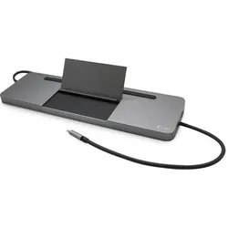 i-tec Ergonomic 4K (USB-C, 2 Ports), Dockingstation + USB Hub, Schwarz