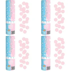 4 Konfettikanonen Babyshower rosa Mädchen