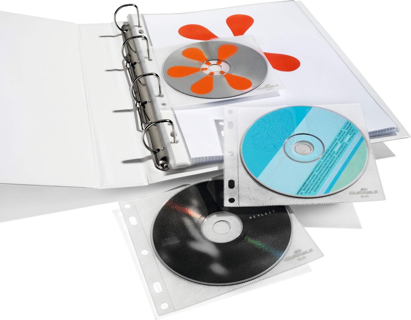 Durable CD/DVD Cover File archiefmap, 10 stuks, Transparant