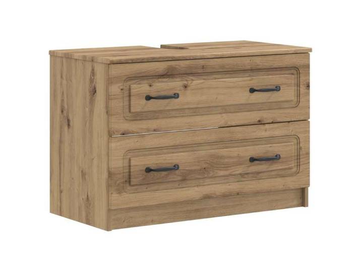 NOUVEAU Meuble sous vasque - Meuble sous Lavabo de Salle de Bain UTRECHT - Chêne artisanal - Anti l'humidité - 82x41x56cm 38351