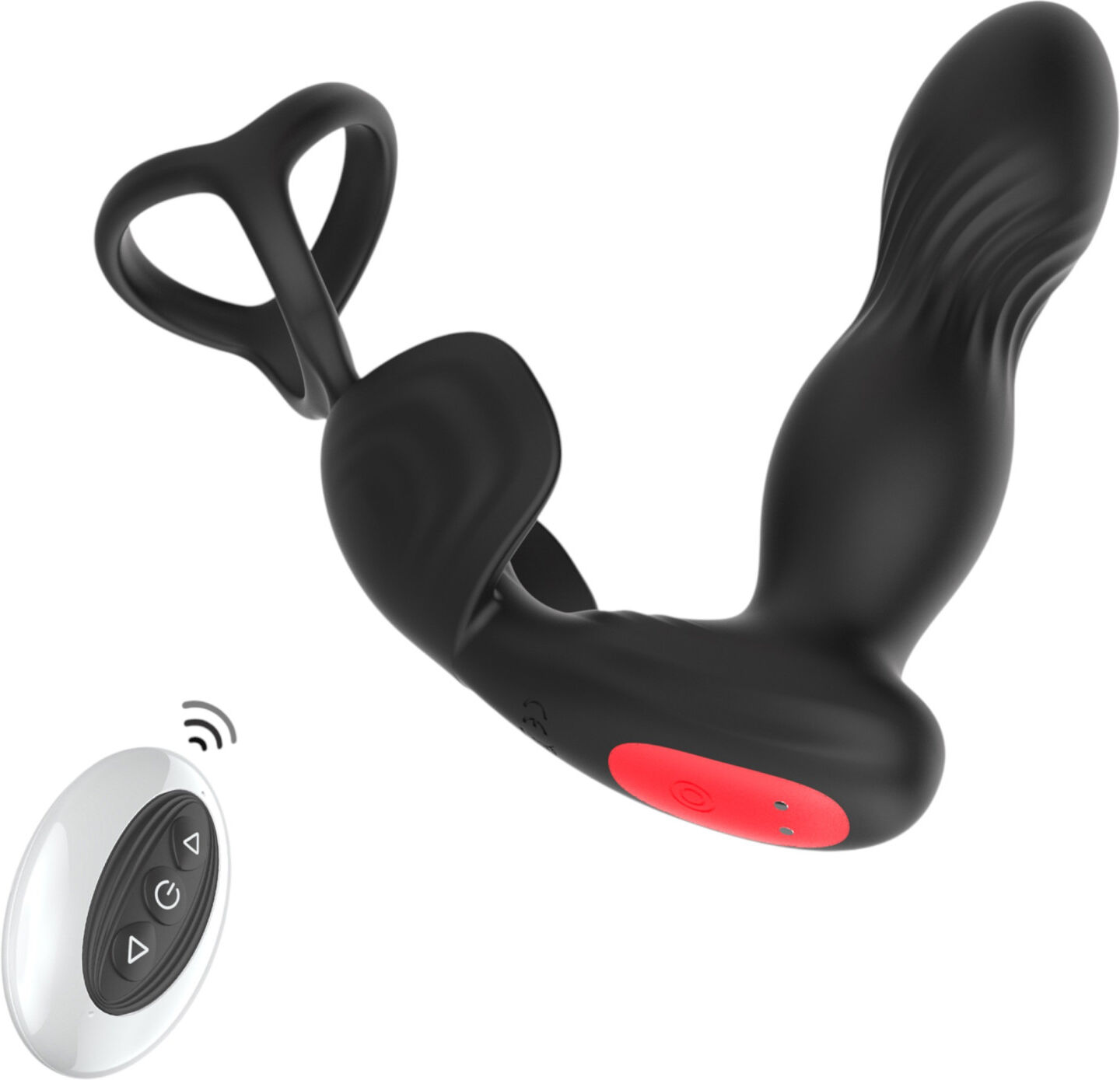 Mroow - Ringformet Prostata‑vibrator (Sort)