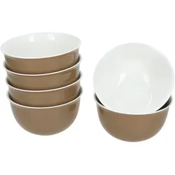 Ritzenhoff 6x Nougat Doppio Schale Ø14cm 450ml Porzellan Müsli Salat Dessert