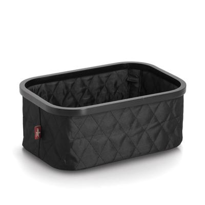 Aufbewahrungskorb ZELLER PRESENT "Aufbewahrungskorb, Polyester/Bambus", schwarz, B:38cm H:16cm T:26cm, Polyester, Aufbewahrungsboxen, schwarz, ca. 38x26x16 cm