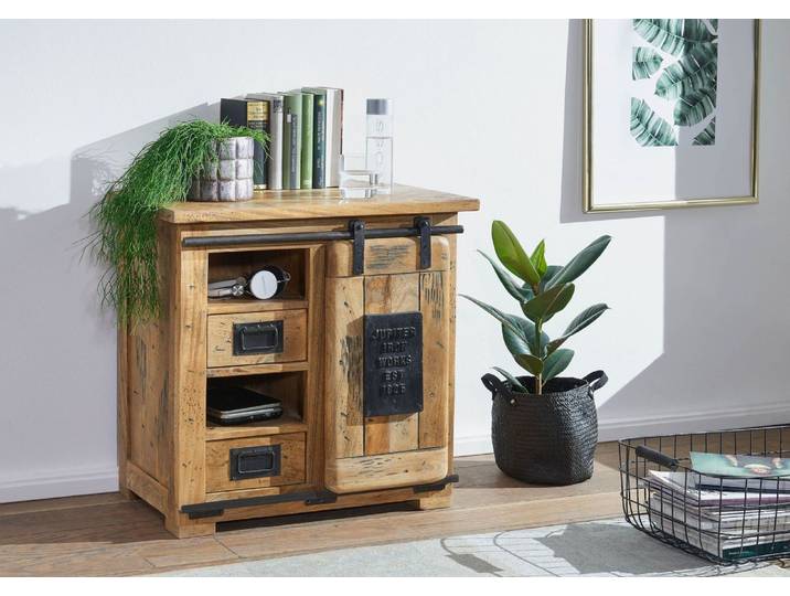 Kommode Mango 70x45x70 natur lackiert RAILWAY #123