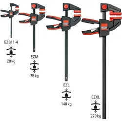 Einhand-Zwinge EZXL 300x90mm
