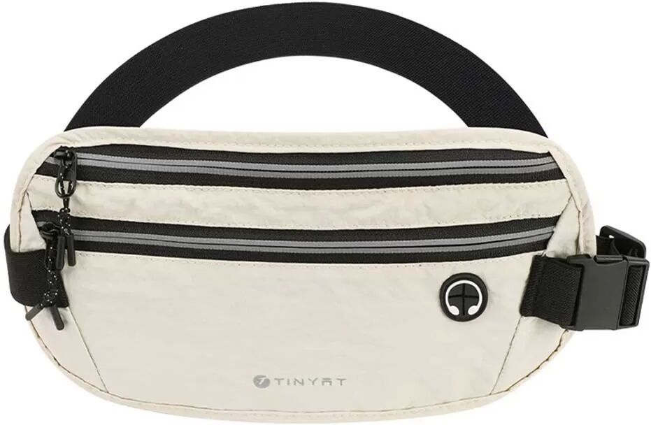 INF Schlanke, unsichtbare, leichte Sport-Bauchtasche - Reflektierender, atmungsaktiver Laufgürtel mit mehreren Fächern Weiß