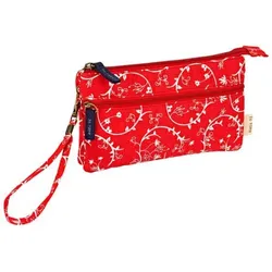 Patchwork Täschchen Blossoms rot 100