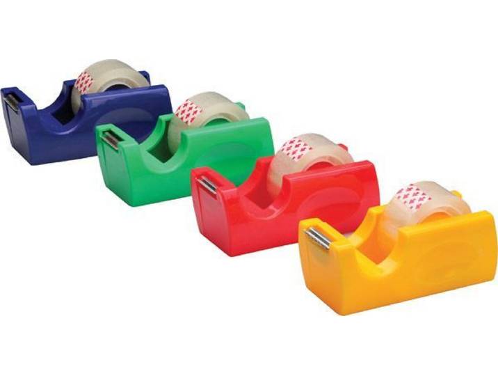Plakband afroller 83571 - 12 stuks - 19mm x 20m tape - Felle kleuren