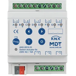 MDT technologies Schaltaktor 8-fach 4TE REG,16A,230VAC,Komp. AKK-0816.03