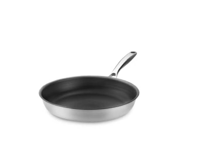 Onyx Cookware ZERO Bratpfanne 30 cm – Natürliche Antihaft aus Edelstahl Ohne chemische Beschichtung; PFAS- & PTFE-frei; nano-texturierter Edelstahl; kratzfest; für alle Herdarten; ofenfest