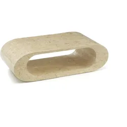 Stones Sandu - Couchtisch (120 x 62 x 35 h) aus beigem Fossilstein