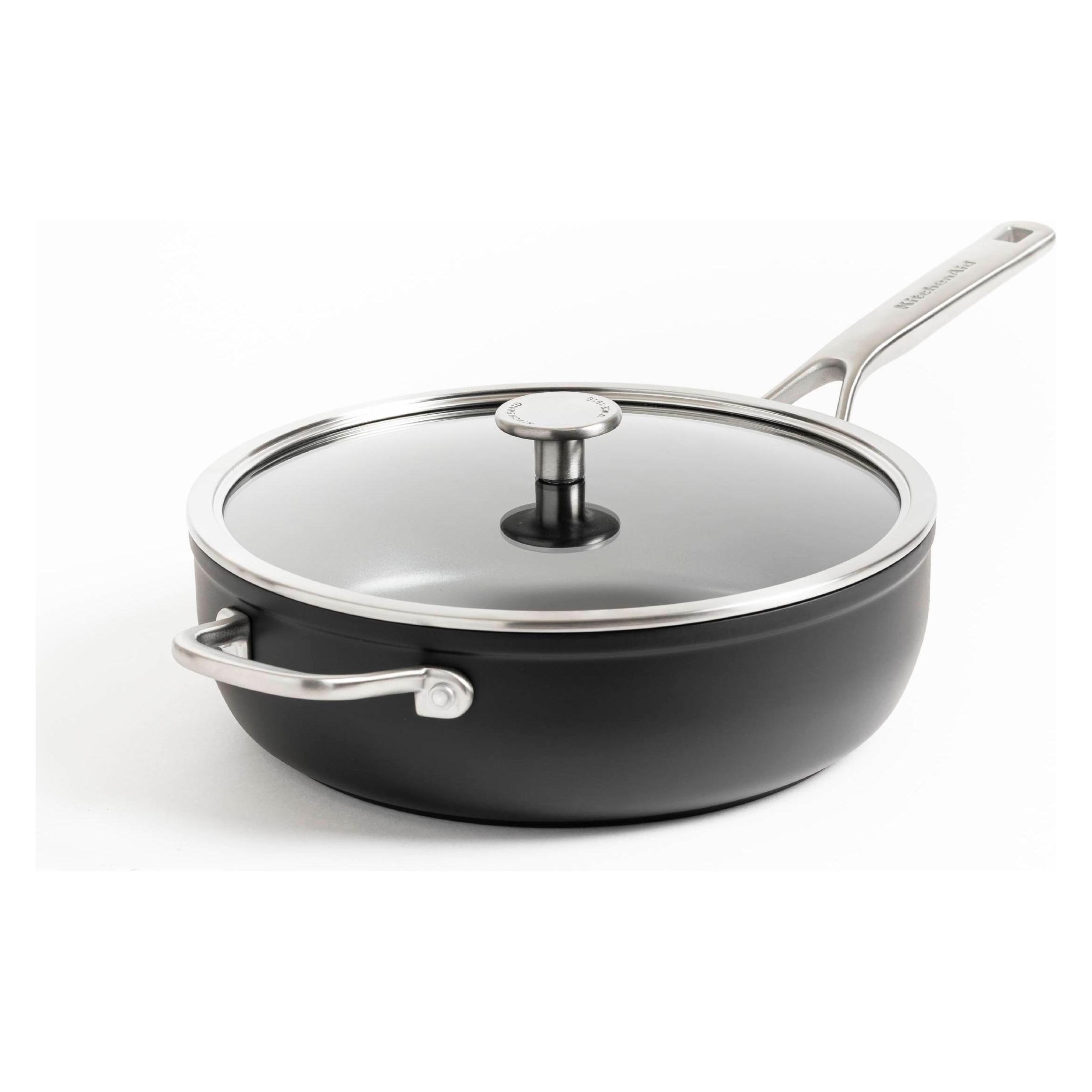 KitchenAid - Forged Hardened Aluminium Wok with Helper Handle - Black - 30 cm (Aluminium, Edelstahl, 30 x 13 cm) (CC005696-001)