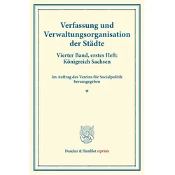 Verfassung und Verwaltungsorganisation der Städte., Fachbücher