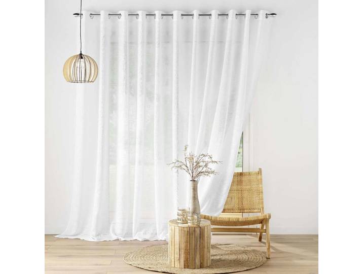 Voilage blanc grande l. 400 x 240 cm